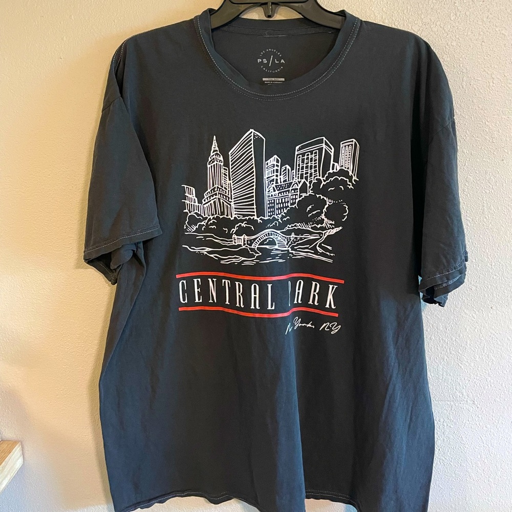 PacSun One Size Oversized Central Park graphic tee.